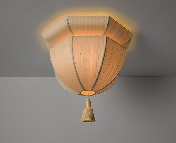 An alternative image of Lantern Demi Flush Mount Small in use